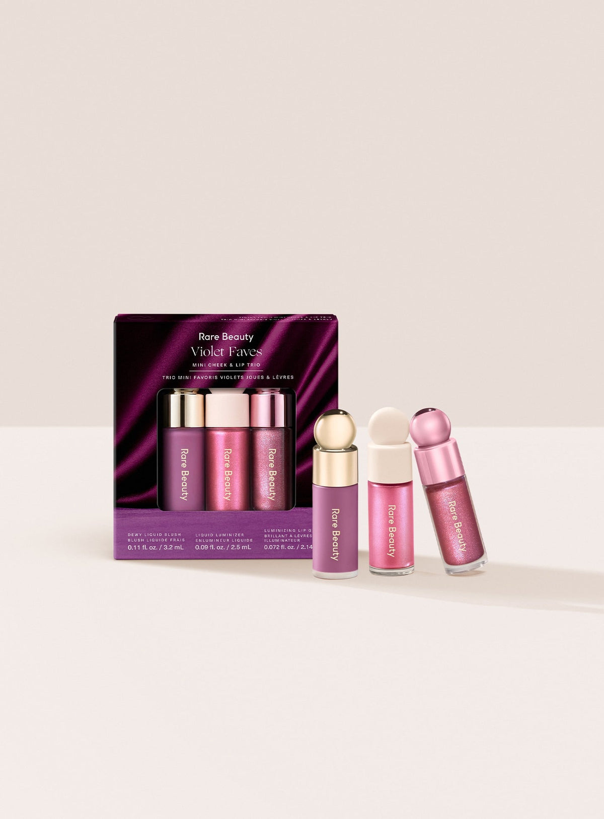 Rare Beauty Violet Faves Mini Cheek & Lip Trio