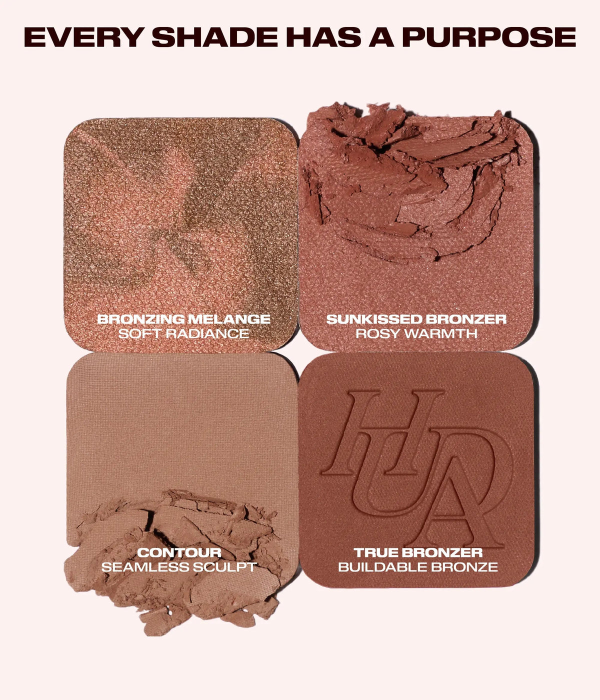 Huda Beauty Bronze Filter Bronzer and Contour Palette – Tan, textura
