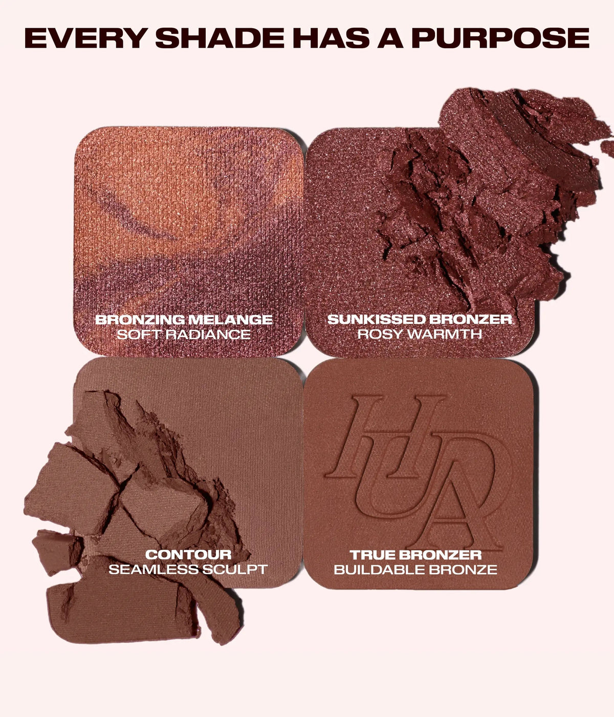 Huda Beauty Bronze Filter Bronzer and Contour Palette – Rich, textura