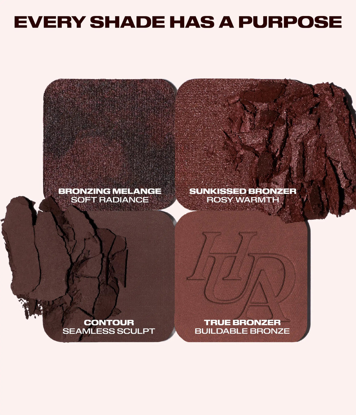 Huda Beauty Bronze Filter Bronzer and Contour Palette – Ultra Rich, textura