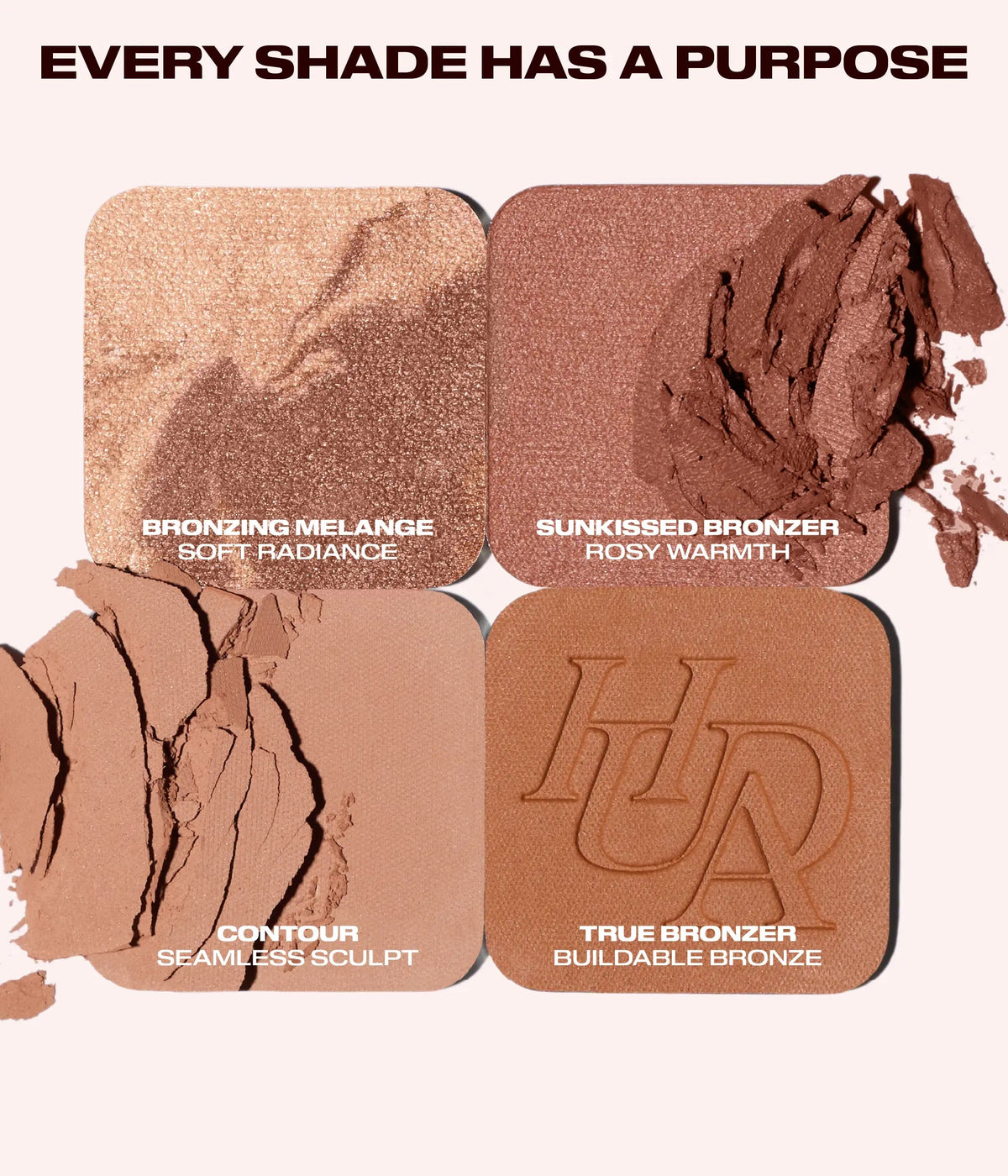 Huda Beauty Bronze Filter Bronzer and Contour Palette – Medium, textura