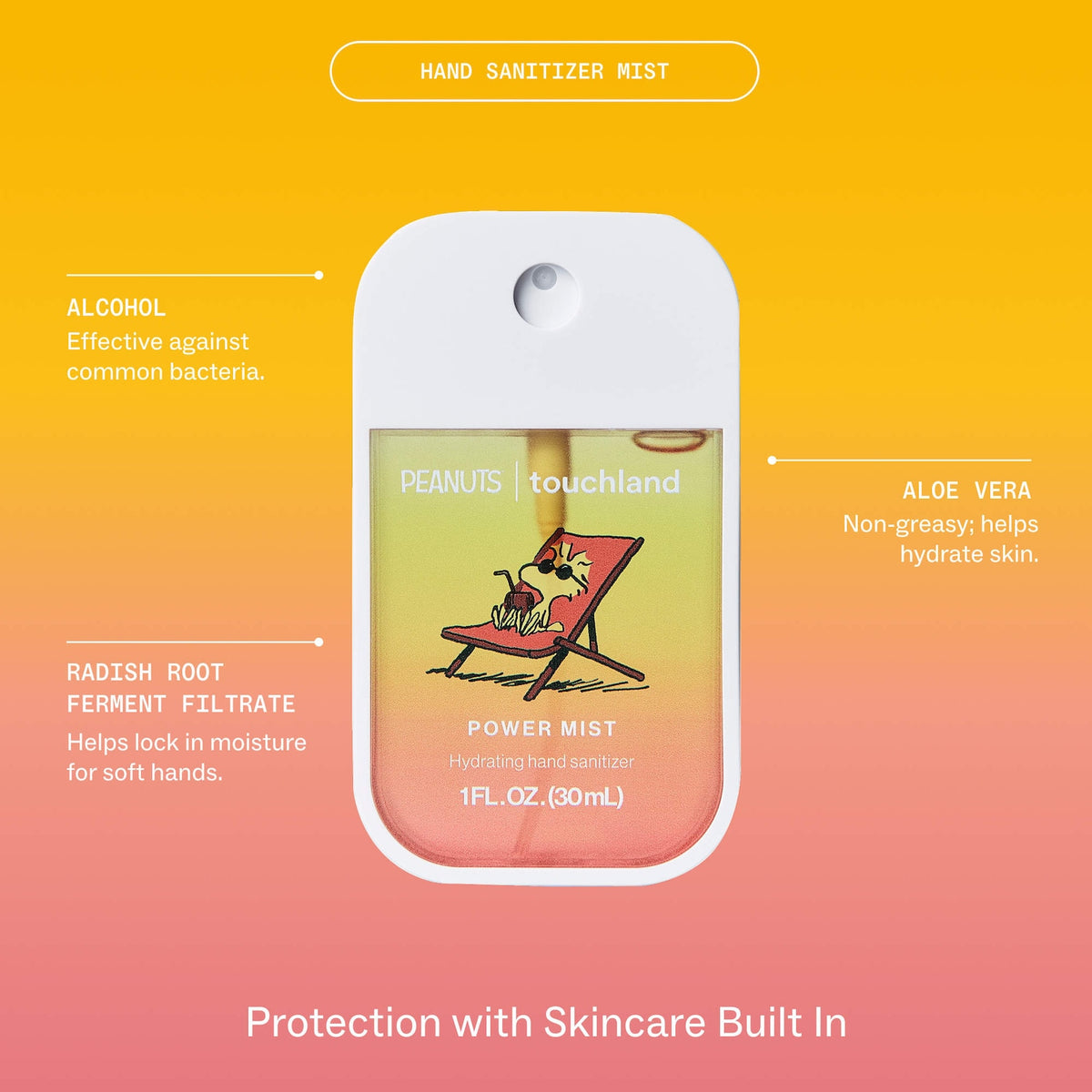 Touchland Peanuts Special Edition Power Mist, detalle 3