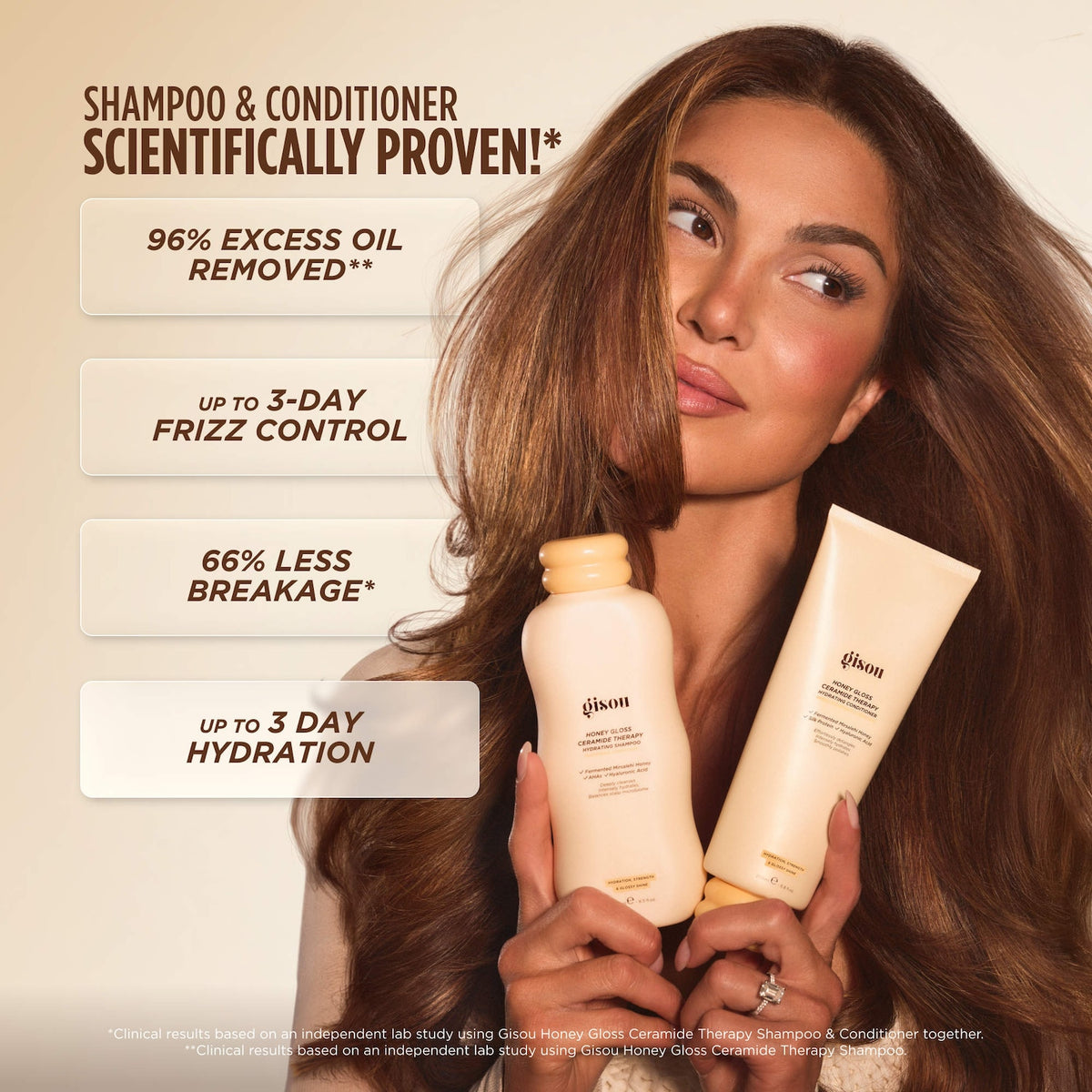 Gisou Honey Gloss Hair Therapy Set, imagen 5