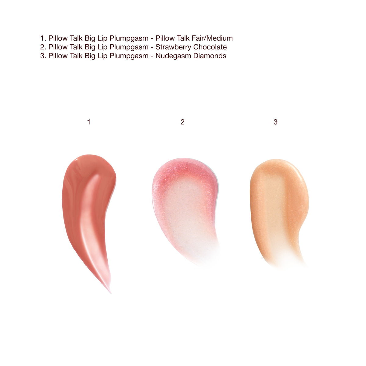 Charlotte Tilbury Mini Big Lip Plumpgasm Plumping Lip Gloss Trio Makeup Gift Set, imagen 5