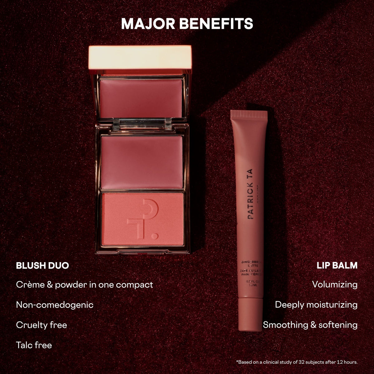 Patrick Ta Major Headlines Blush & Balm Set, benefits