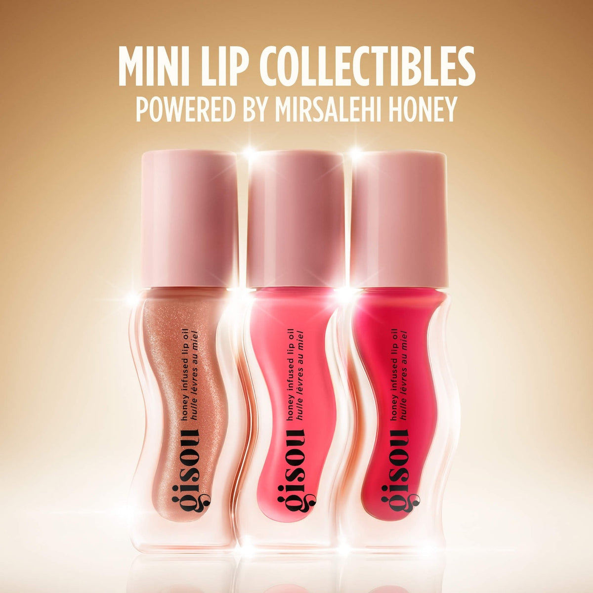 Gisou Honey Infused Hydrating Lip Oil Deluxe Mini Trio Set