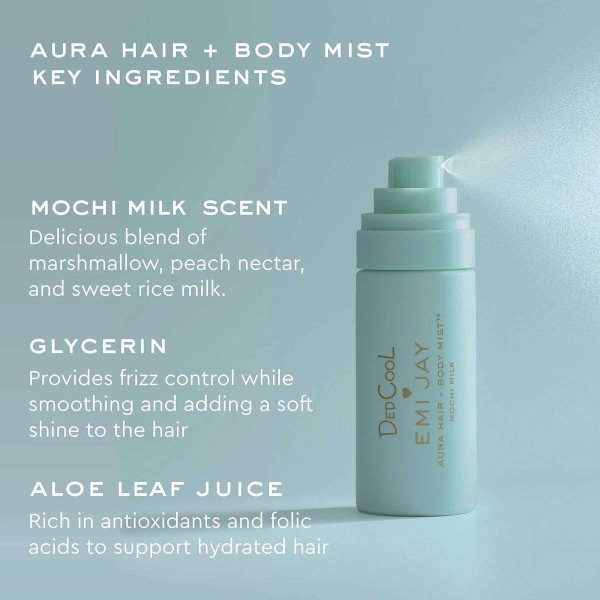 DedCool x Emi Jay Aura Hair & Body Mist Mochi Milk