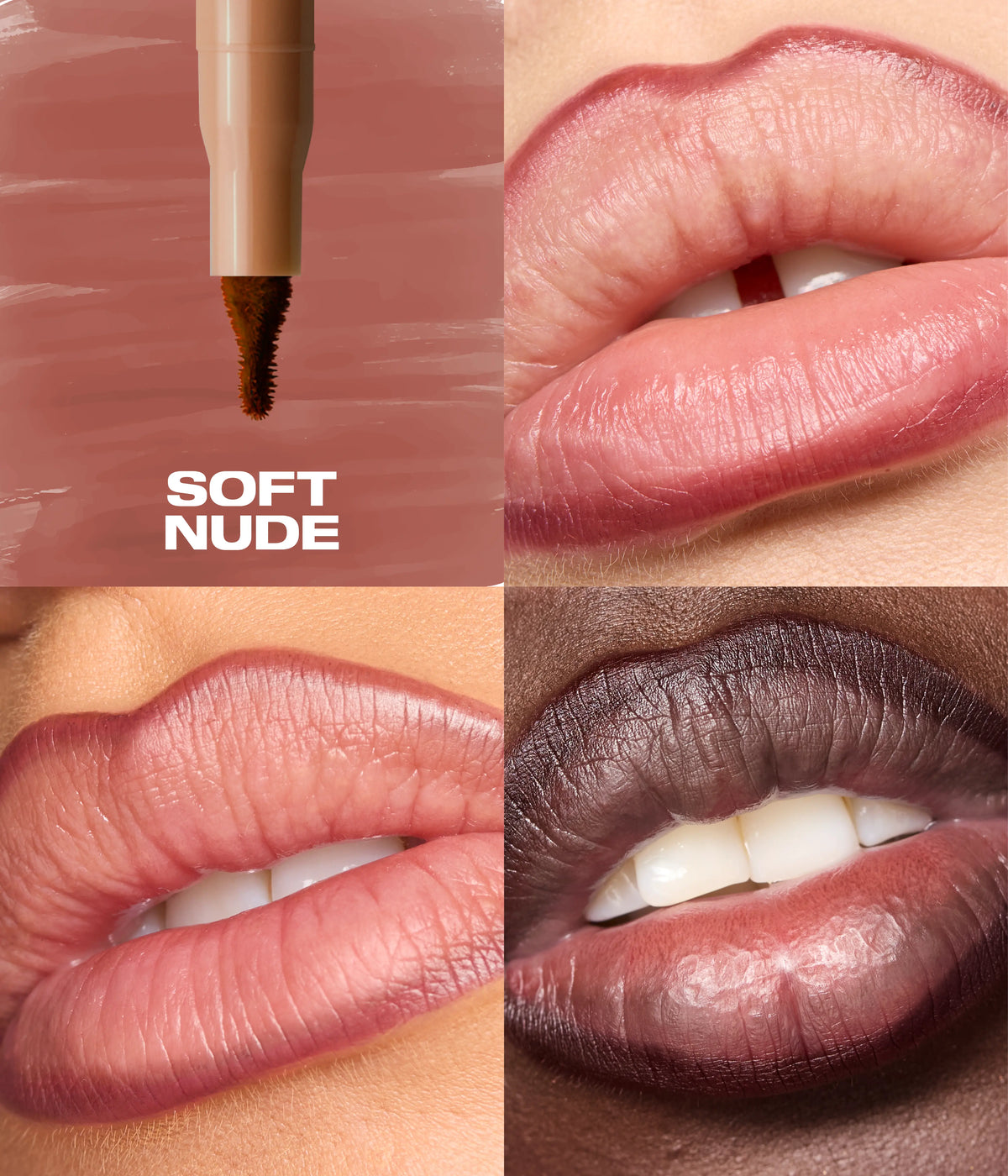 HUDA BEAUTY Blushed Nudes Lip & Cheek Kit, imagen 4