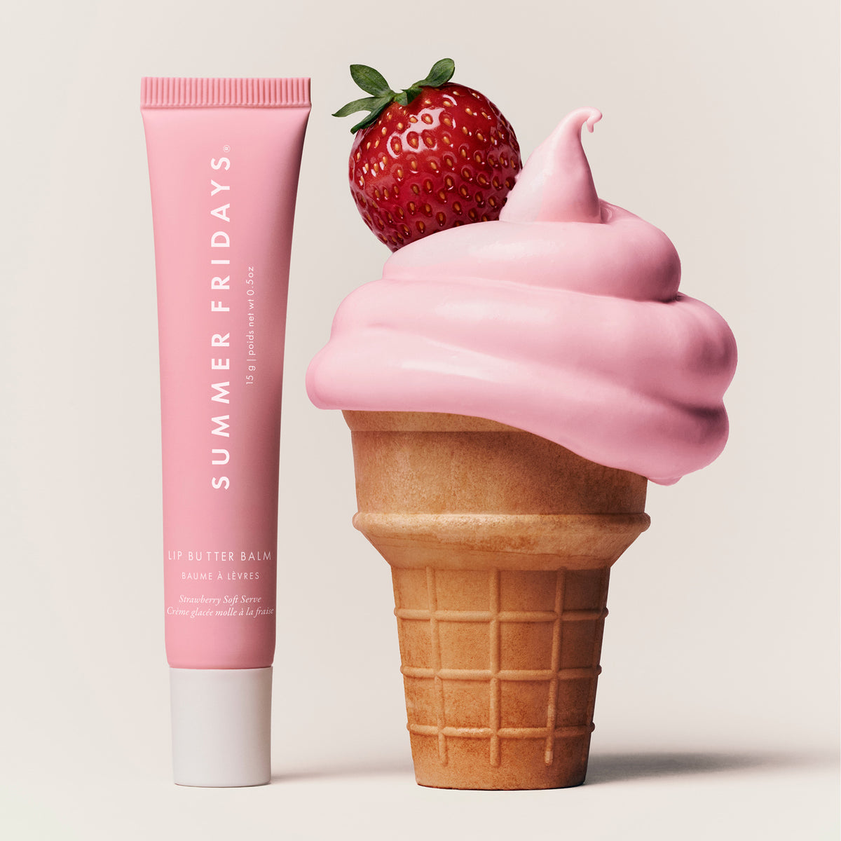 Summer Fridays Lip Butter Balm Strawberry Soft Serve