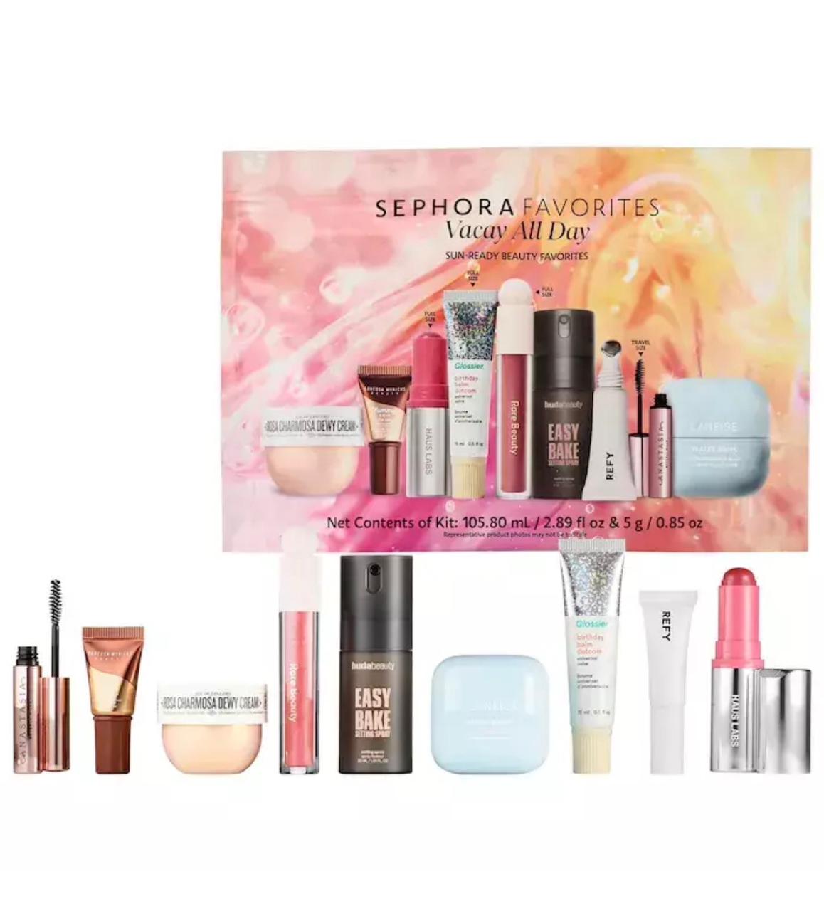 PREORDEN* Sephora Favorites Vacay All Day Makeup and Skincare Value Set