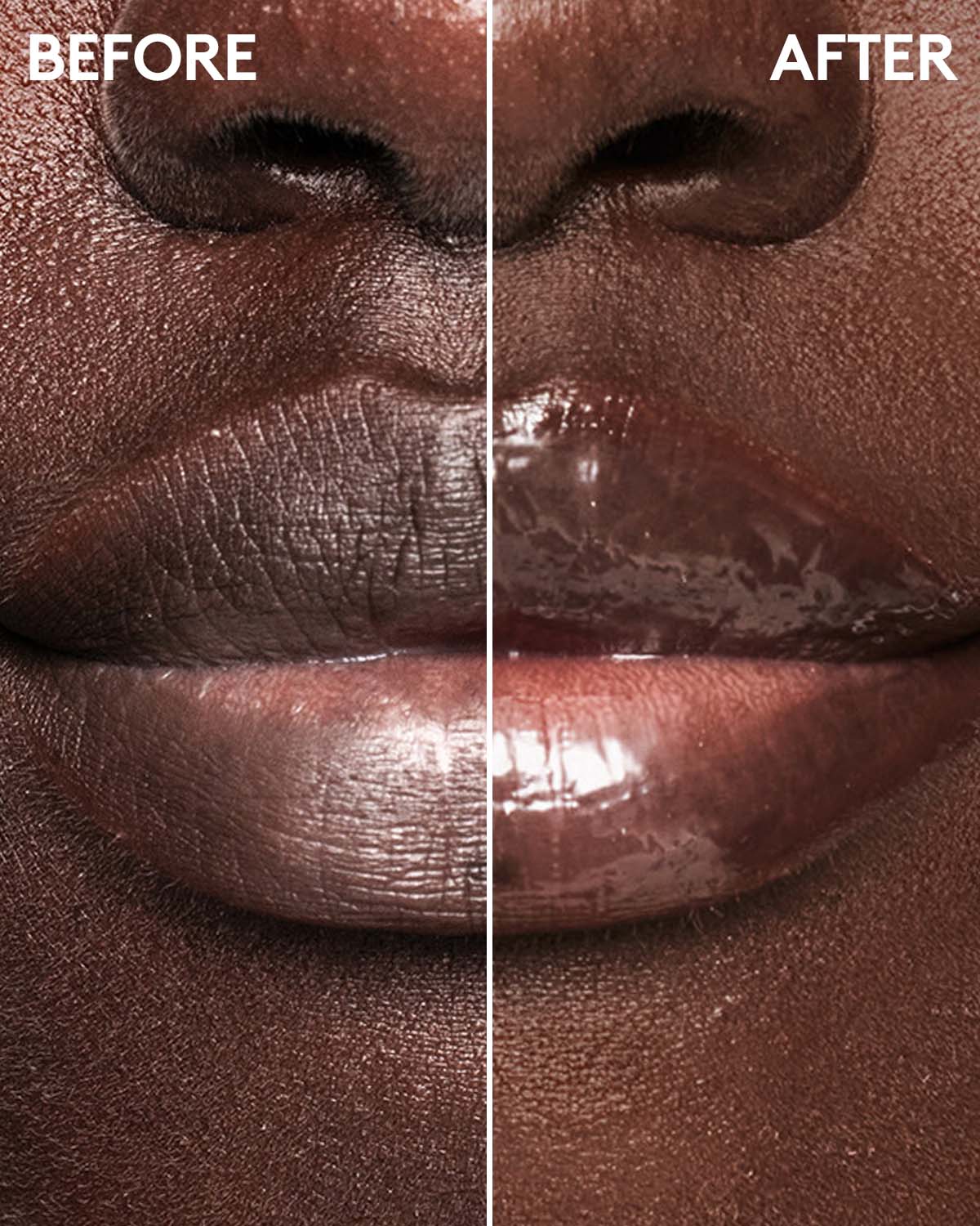 Fenty Beauty Quench Kit Mini – antes y después en labios con Plush Puddin'