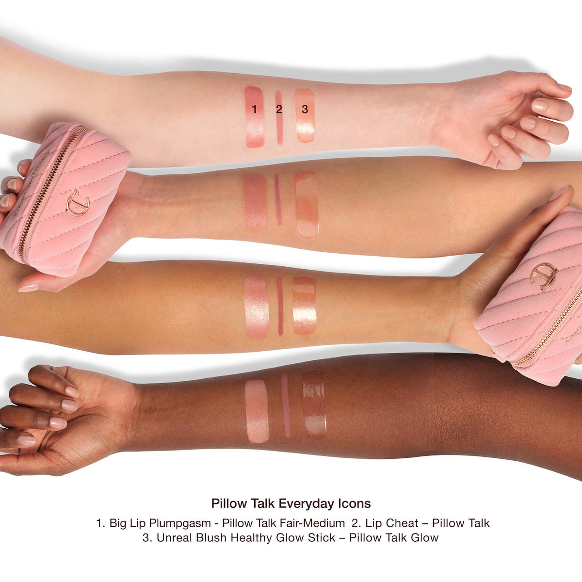 Charlotte Tilbury Pillow Talk Everyday Icons – swatches