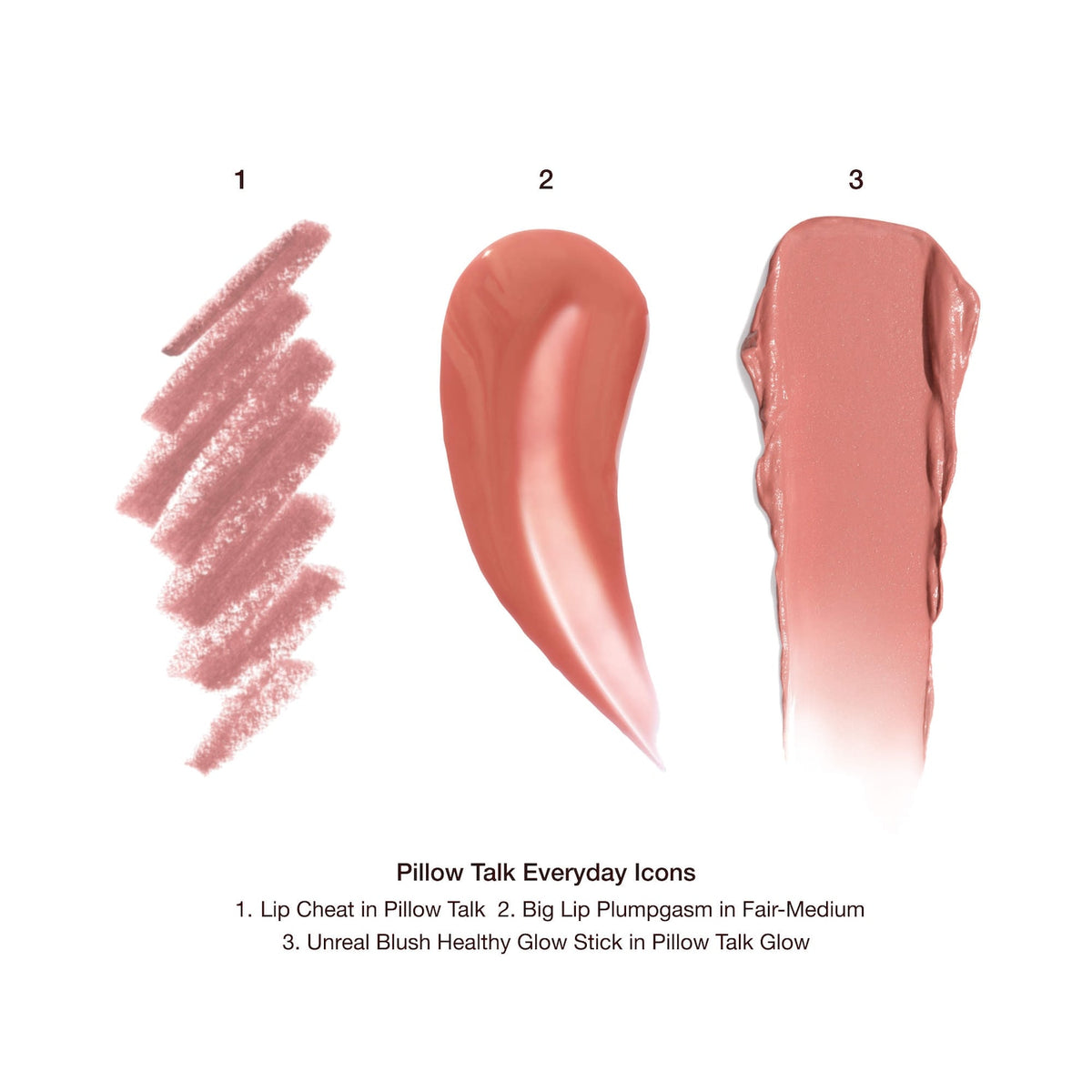 Charlotte Tilbury Pillow Talk Everyday Icons – swatches de los tonos