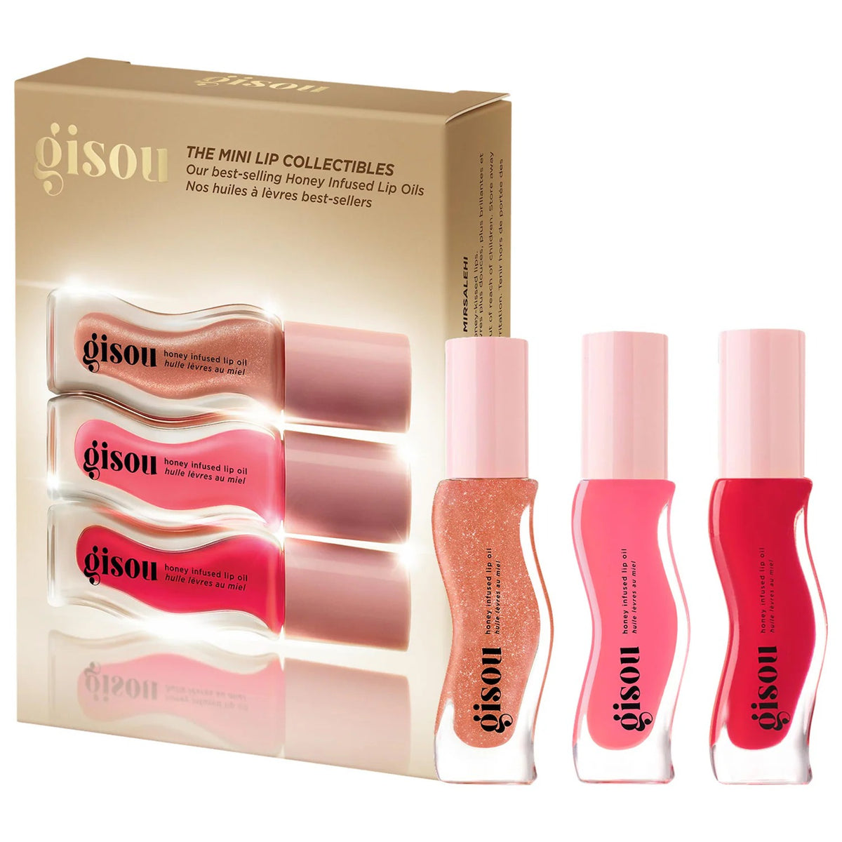 Gisou Honey Infused Hydrating Lip Oil Deluxe Mini Trio Set
