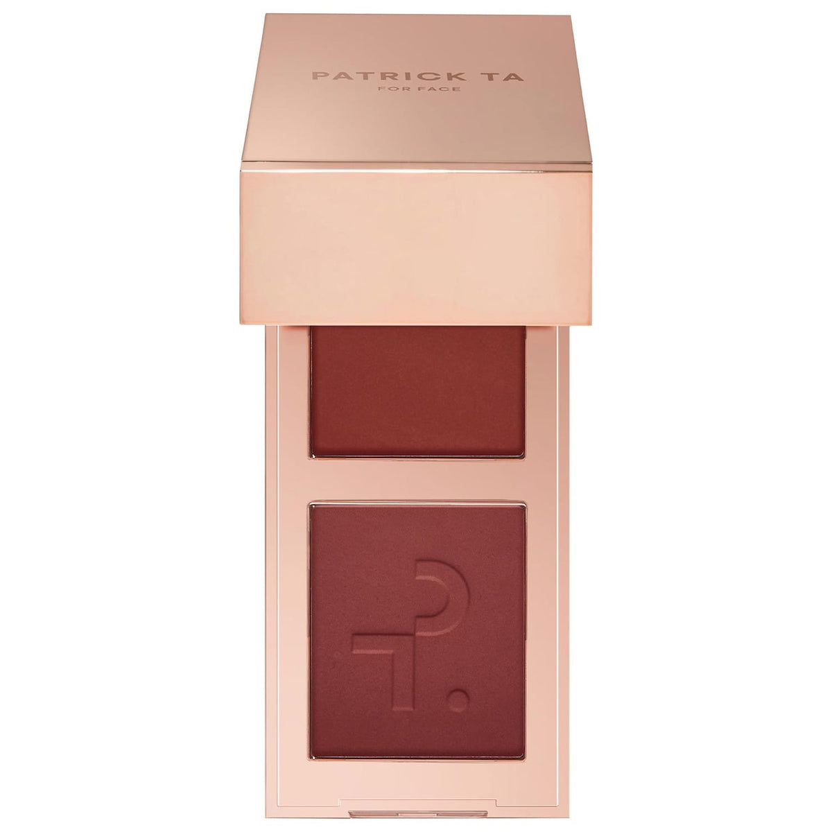 PATRICK TA Mini Major Headlines Double-Take Blush Duo – She Knows Who She Is, compacto