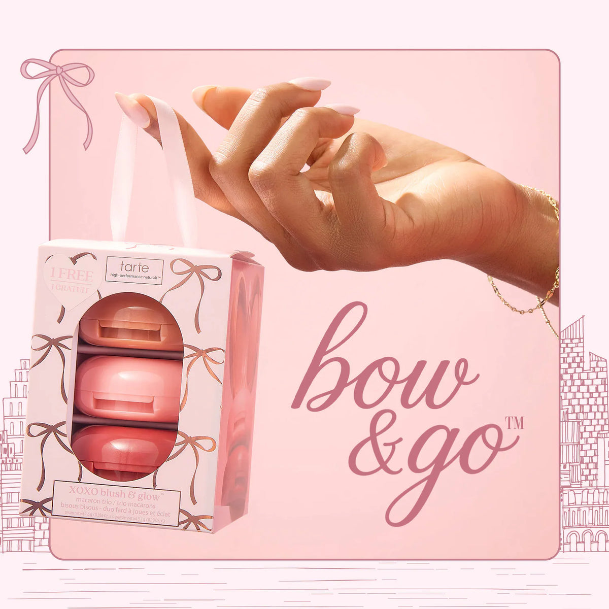 tarte xoxo blush & glow macaron set
