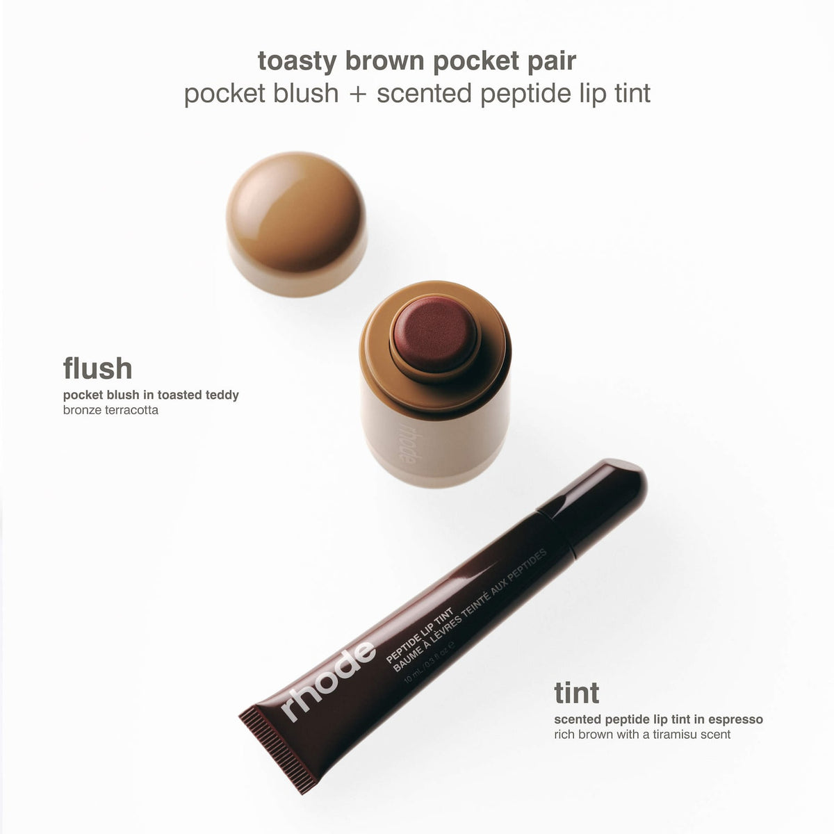 Rhode Pocket Pair Toasted Teddy + Espresso, vista 2